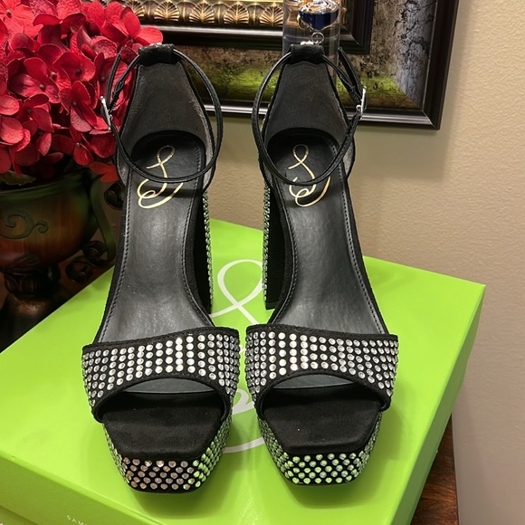 Sam Edelman Nellie Glitz Heels in Blacksue - Picture 12 of 17
